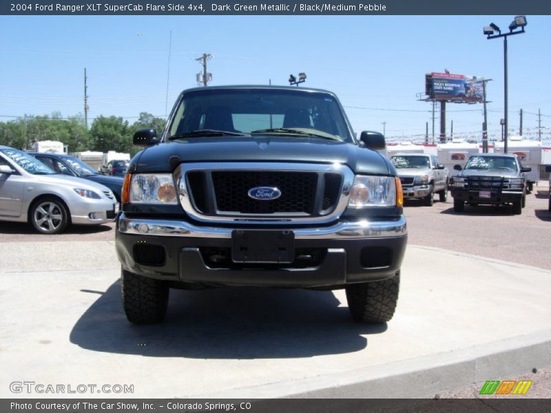Dark Green Metallic / Black/Medium Pebble 2004 Ford Ranger XLT SuperCab Flare Side 4x4
