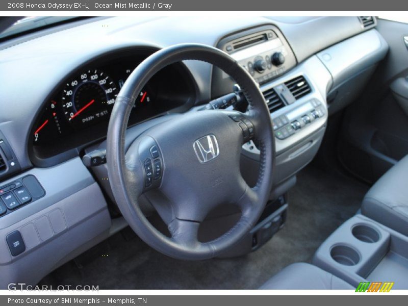 Ocean Mist Metallic / Gray 2008 Honda Odyssey EX-L