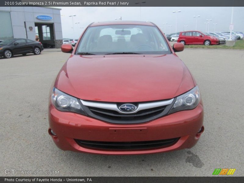 Paprika Red Pearl / Ivory 2010 Subaru Impreza 2.5i Premium Sedan