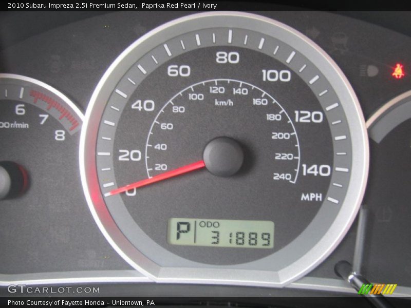 Paprika Red Pearl / Ivory 2010 Subaru Impreza 2.5i Premium Sedan