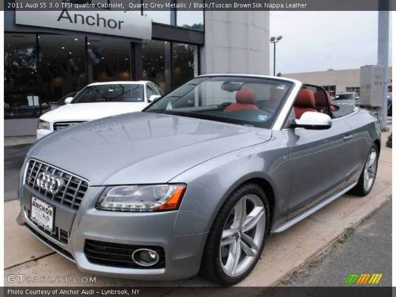Quartz Grey Metallic / Black/Tuscan Brown Silk Nappa Leather 2011 Audi S5 3.0 TFSI quattro Cabriolet