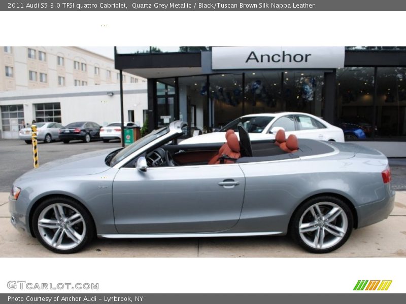 Quartz Grey Metallic / Black/Tuscan Brown Silk Nappa Leather 2011 Audi S5 3.0 TFSI quattro Cabriolet