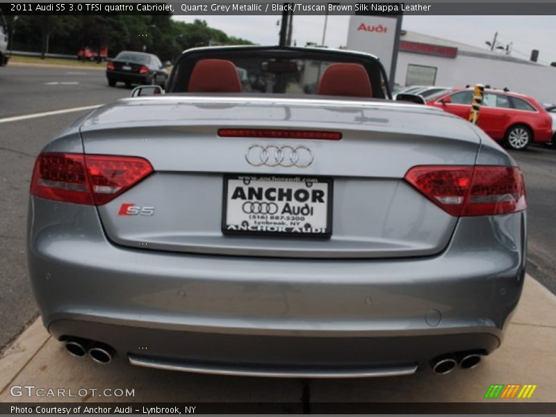 Quartz Grey Metallic / Black/Tuscan Brown Silk Nappa Leather 2011 Audi S5 3.0 TFSI quattro Cabriolet