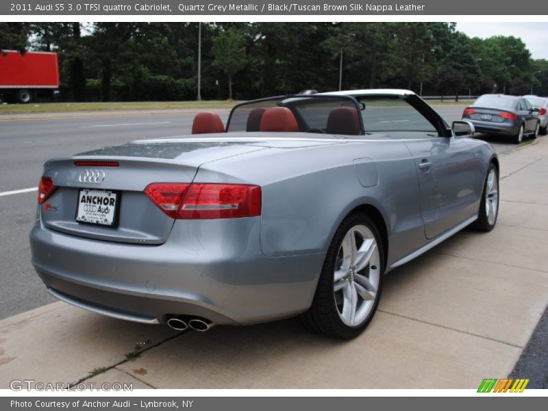 Quartz Grey Metallic / Black/Tuscan Brown Silk Nappa Leather 2011 Audi S5 3.0 TFSI quattro Cabriolet