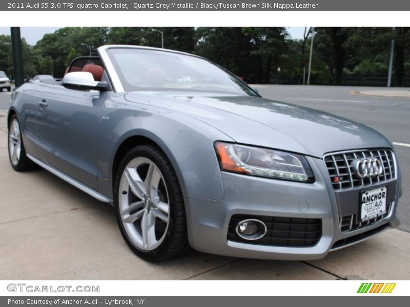 Quartz Grey Metallic / Black/Tuscan Brown Silk Nappa Leather 2011 Audi S5 3.0 TFSI quattro Cabriolet