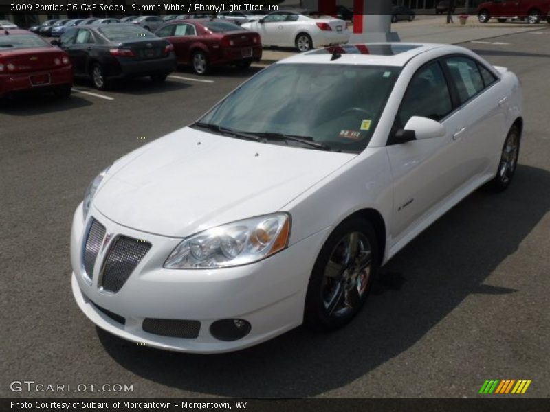 Summit White / Ebony/Light Titanium 2009 Pontiac G6 GXP Sedan