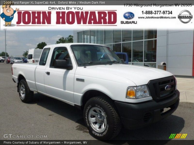 Oxford White / Medium Dark Flint 2008 Ford Ranger XL SuperCab 4x4