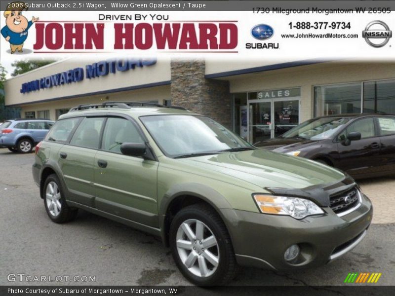 Willow Green Opalescent / Taupe 2006 Subaru Outback 2.5i Wagon
