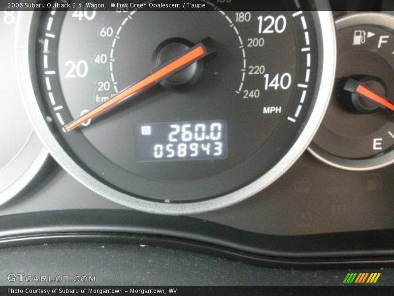 Willow Green Opalescent / Taupe 2006 Subaru Outback 2.5i Wagon