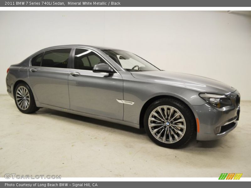 Mineral White Metallic / Black 2011 BMW 7 Series 740Li Sedan