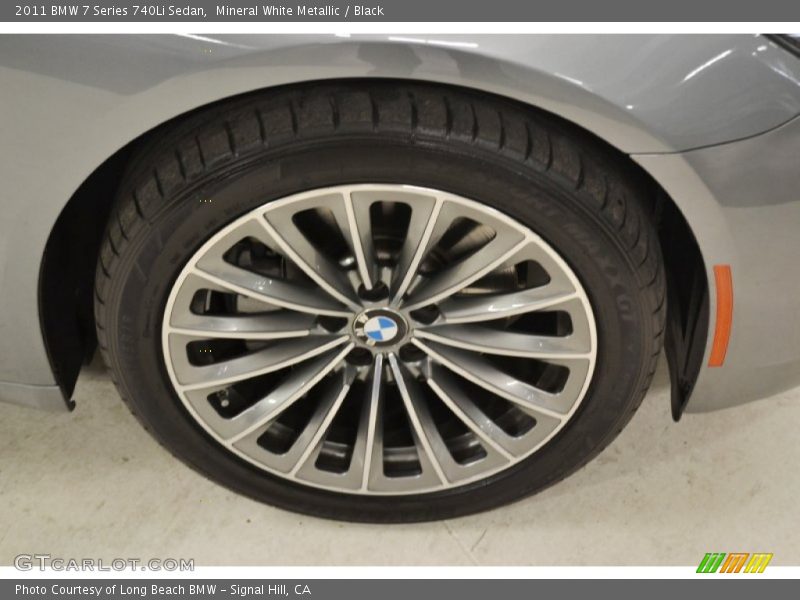 Mineral White Metallic / Black 2011 BMW 7 Series 740Li Sedan