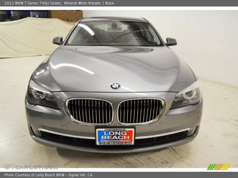 Mineral White Metallic / Black 2011 BMW 7 Series 740Li Sedan