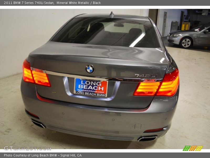Mineral White Metallic / Black 2011 BMW 7 Series 740Li Sedan