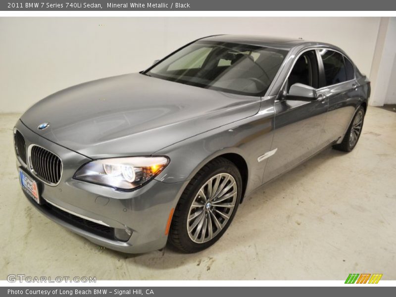 Mineral White Metallic / Black 2011 BMW 7 Series 740Li Sedan