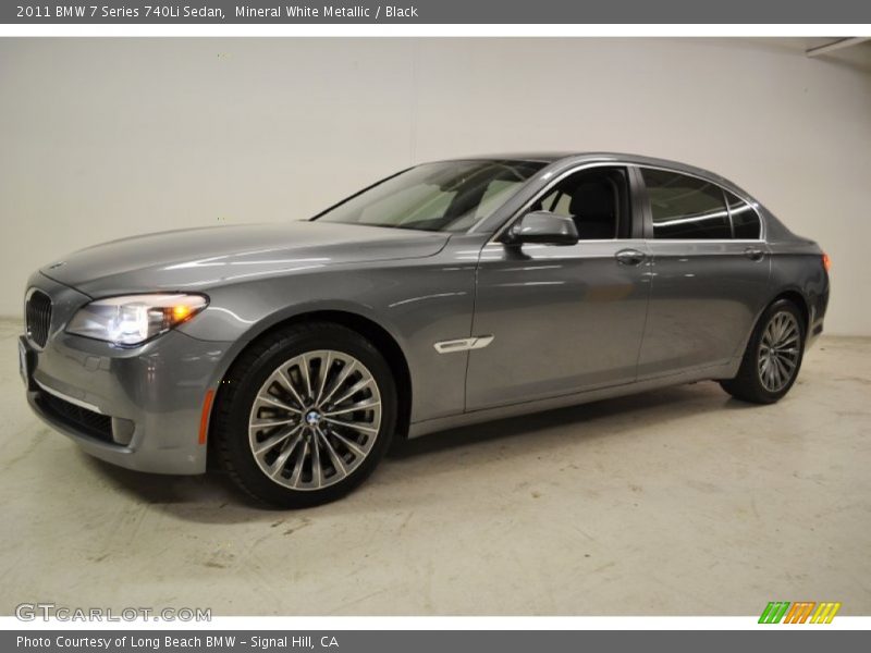 Mineral White Metallic / Black 2011 BMW 7 Series 740Li Sedan