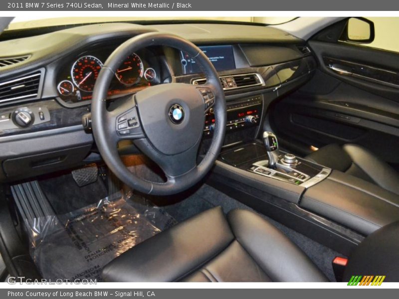Mineral White Metallic / Black 2011 BMW 7 Series 740Li Sedan