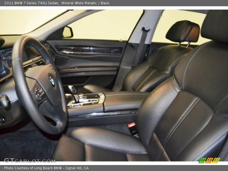 Mineral White Metallic / Black 2011 BMW 7 Series 740Li Sedan