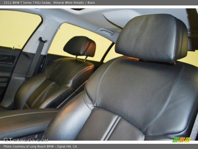 Mineral White Metallic / Black 2011 BMW 7 Series 740Li Sedan
