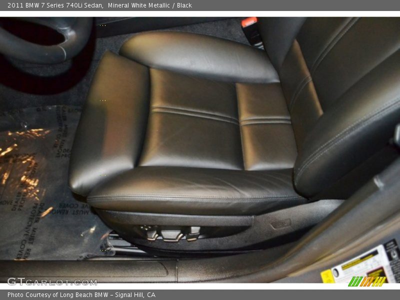 Mineral White Metallic / Black 2011 BMW 7 Series 740Li Sedan