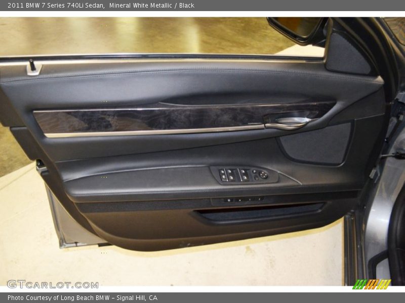 Mineral White Metallic / Black 2011 BMW 7 Series 740Li Sedan