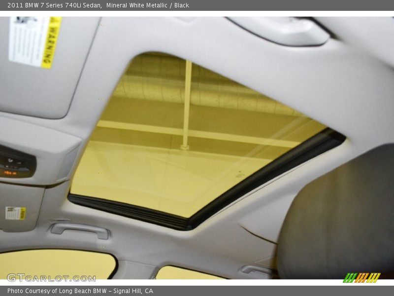 Mineral White Metallic / Black 2011 BMW 7 Series 740Li Sedan