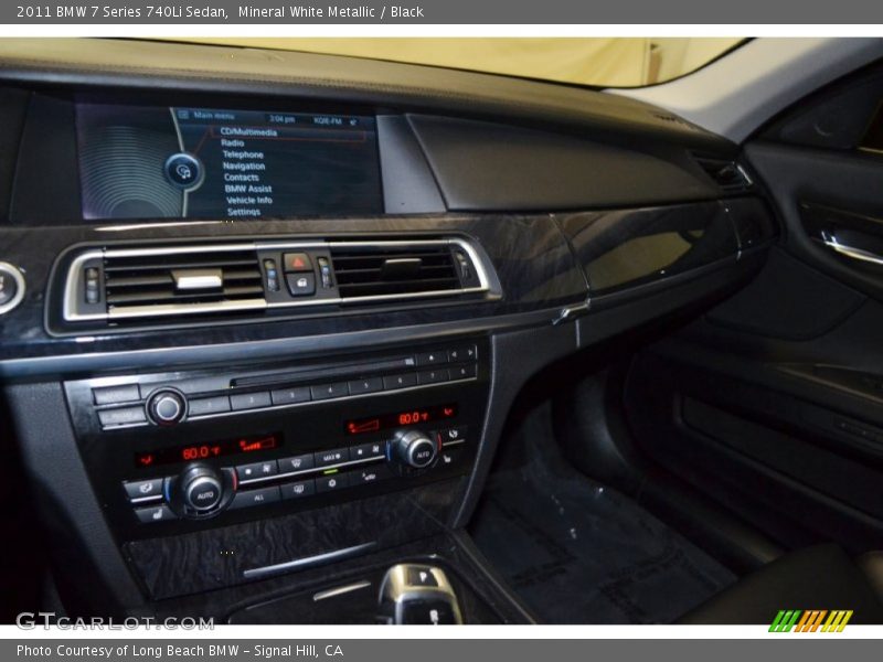 Mineral White Metallic / Black 2011 BMW 7 Series 740Li Sedan