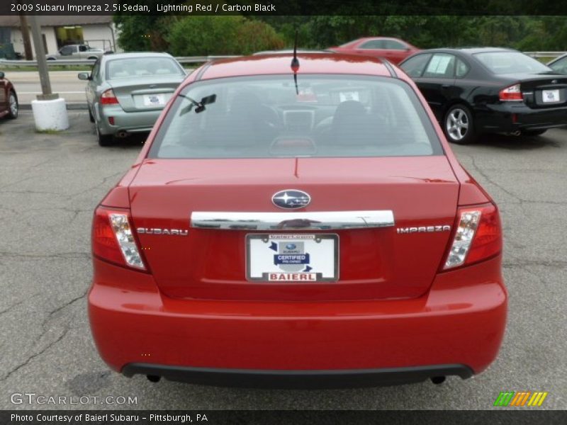 Lightning Red / Carbon Black 2009 Subaru Impreza 2.5i Sedan