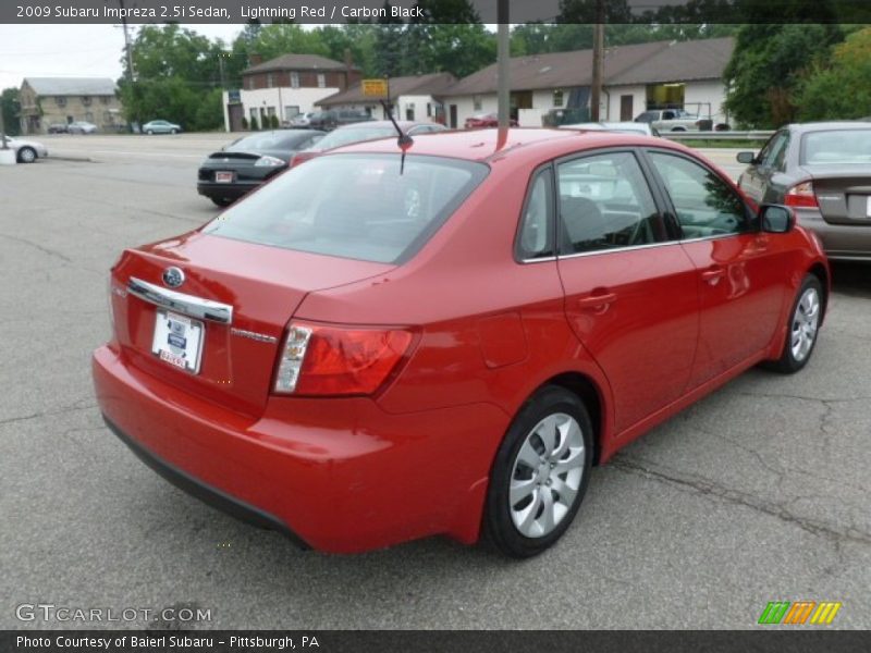 Lightning Red / Carbon Black 2009 Subaru Impreza 2.5i Sedan