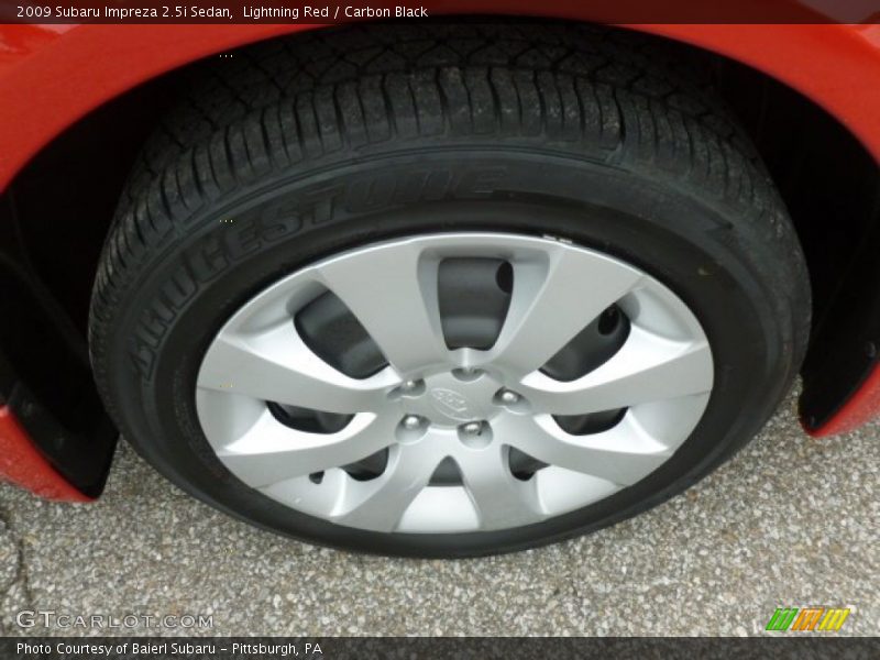 Lightning Red / Carbon Black 2009 Subaru Impreza 2.5i Sedan
