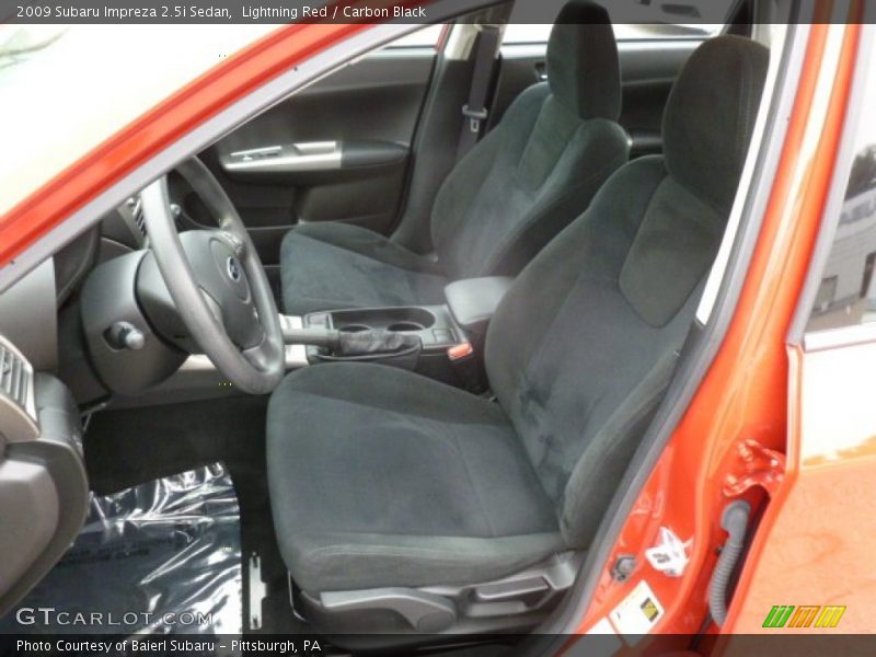 Lightning Red / Carbon Black 2009 Subaru Impreza 2.5i Sedan
