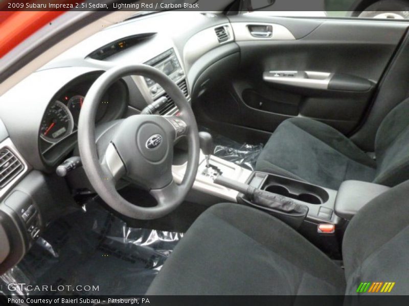 Lightning Red / Carbon Black 2009 Subaru Impreza 2.5i Sedan