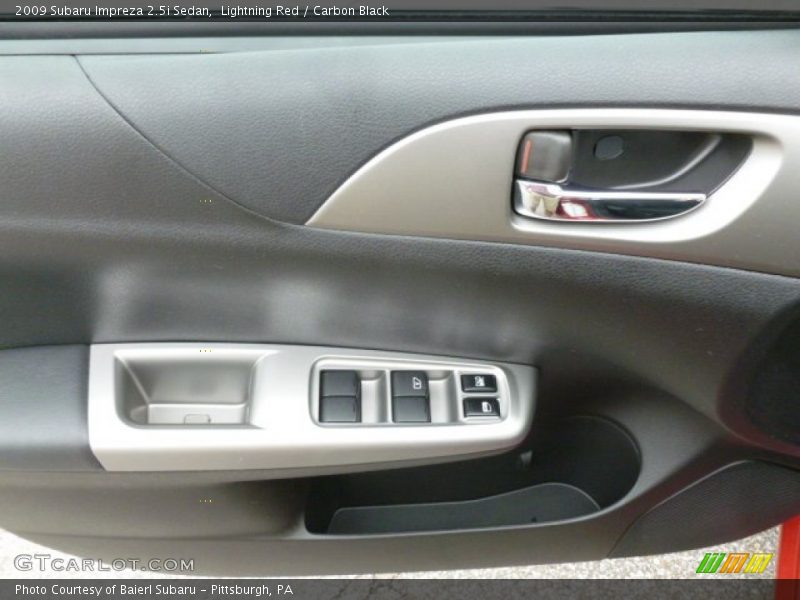 Lightning Red / Carbon Black 2009 Subaru Impreza 2.5i Sedan