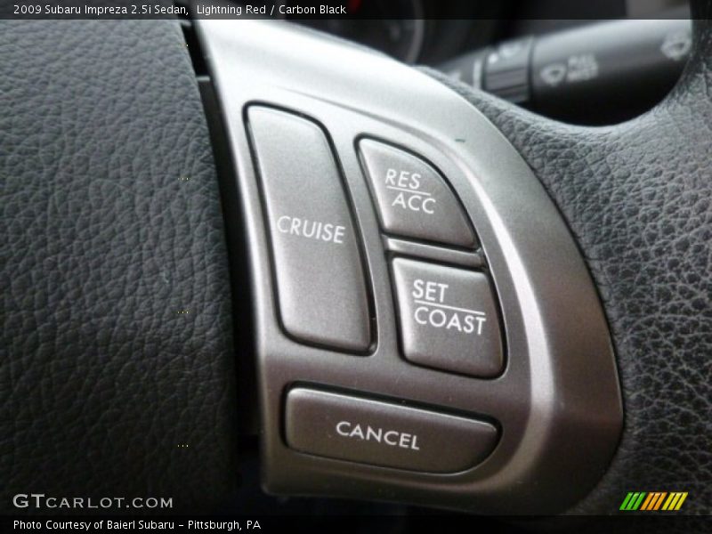 Lightning Red / Carbon Black 2009 Subaru Impreza 2.5i Sedan