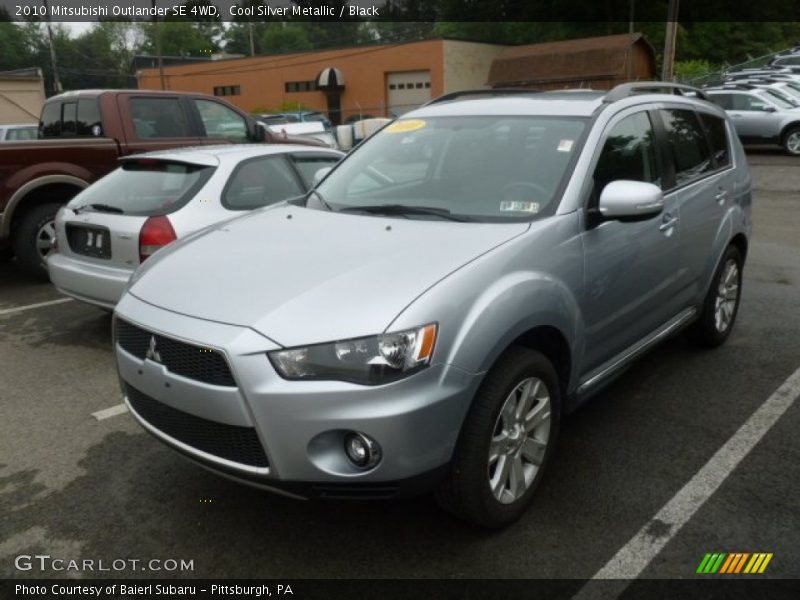 Cool Silver Metallic / Black 2010 Mitsubishi Outlander SE 4WD