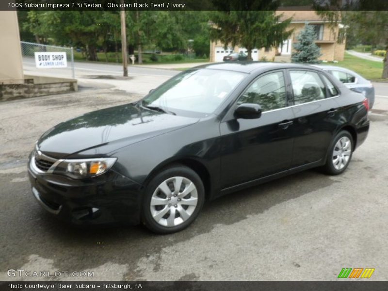 Obsidian Black Pearl / Ivory 2009 Subaru Impreza 2.5i Sedan