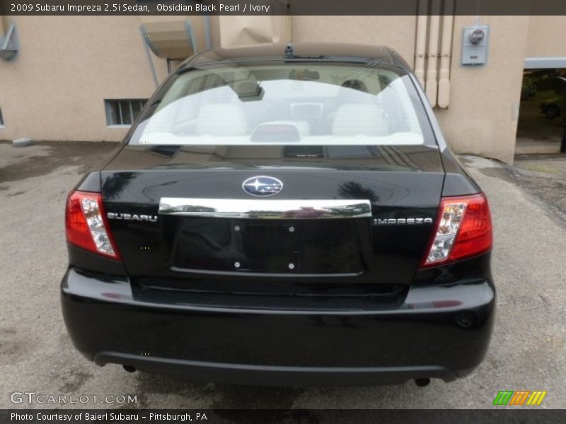 Obsidian Black Pearl / Ivory 2009 Subaru Impreza 2.5i Sedan