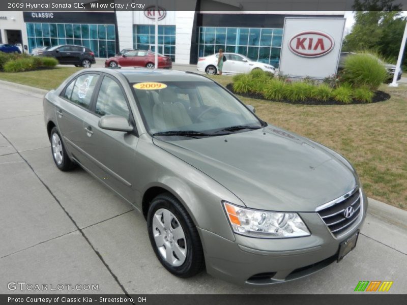 Willow Gray / Gray 2009 Hyundai Sonata GLS