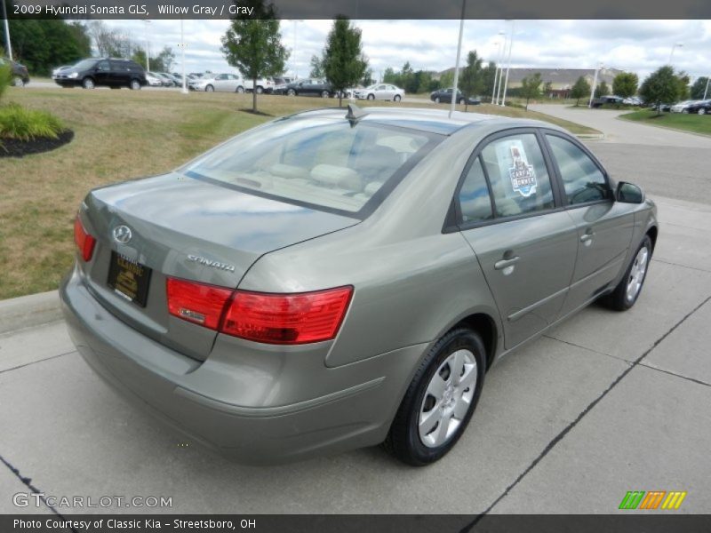 Willow Gray / Gray 2009 Hyundai Sonata GLS