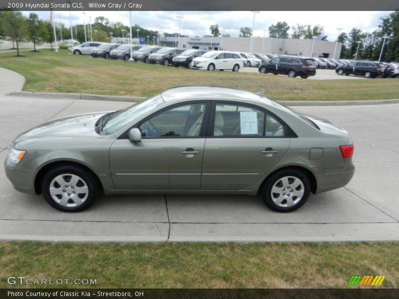 Willow Gray / Gray 2009 Hyundai Sonata GLS
