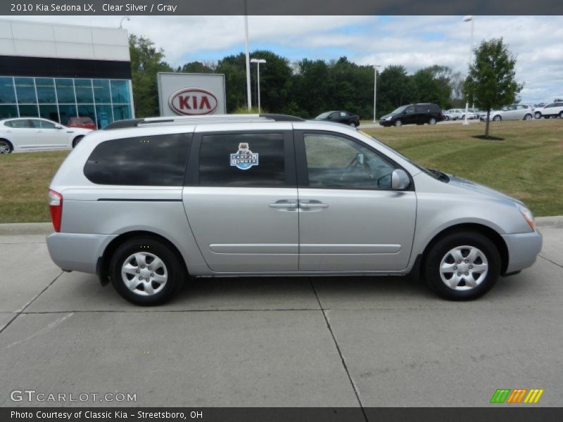 Clear Silver / Gray 2010 Kia Sedona LX