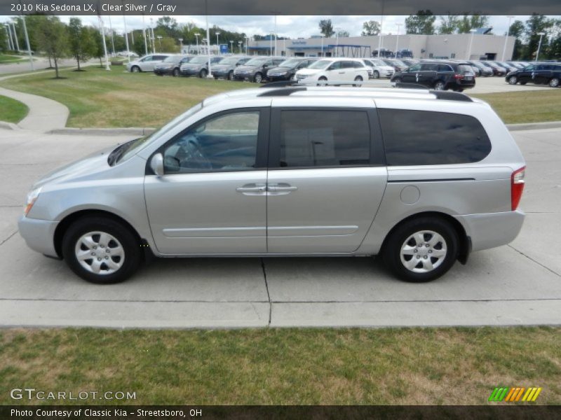 Clear Silver / Gray 2010 Kia Sedona LX