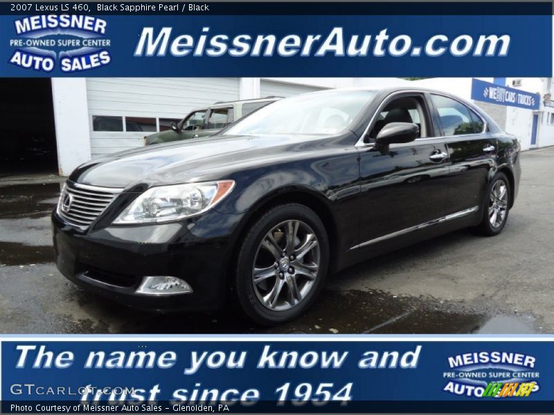 Black Sapphire Pearl / Black 2007 Lexus LS 460