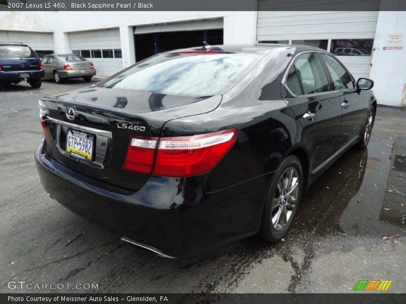 Black Sapphire Pearl / Black 2007 Lexus LS 460