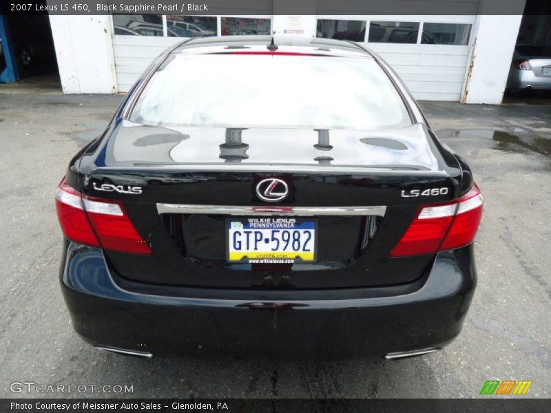 Black Sapphire Pearl / Black 2007 Lexus LS 460