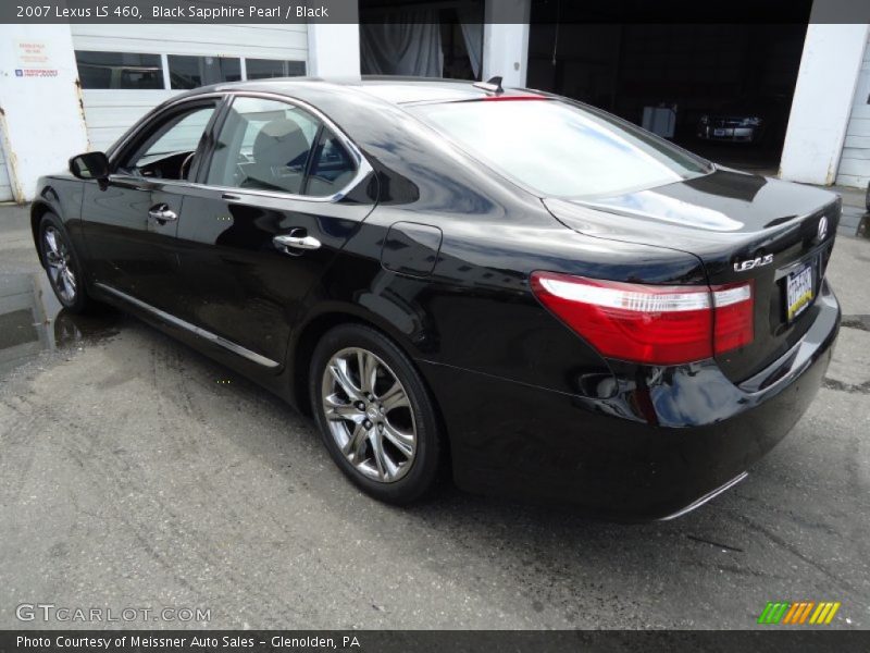 Black Sapphire Pearl / Black 2007 Lexus LS 460