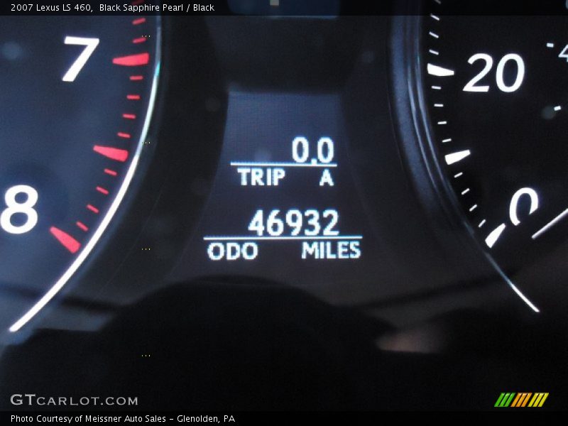 Black Sapphire Pearl / Black 2007 Lexus LS 460
