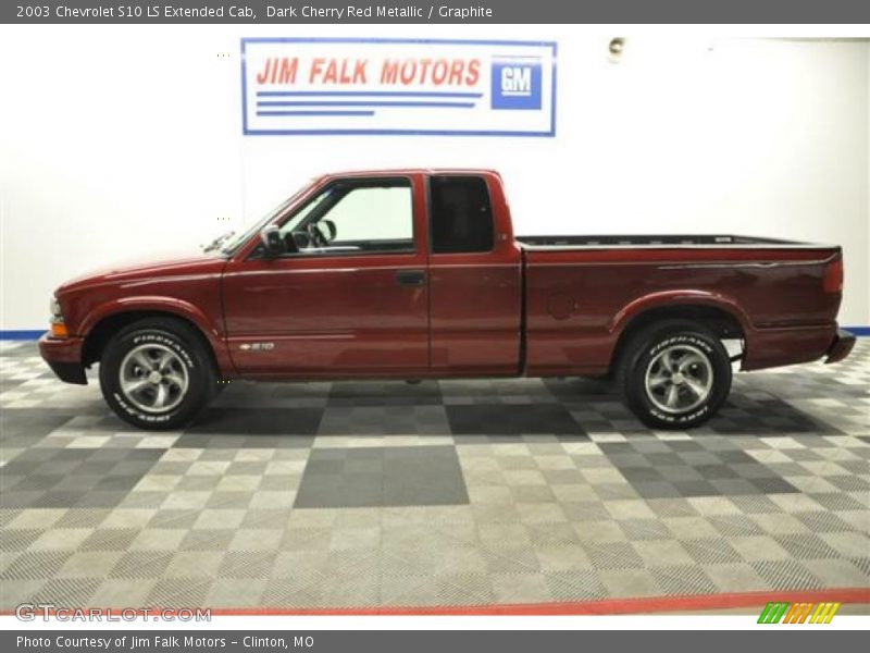 Dark Cherry Red Metallic / Graphite 2003 Chevrolet S10 LS Extended Cab