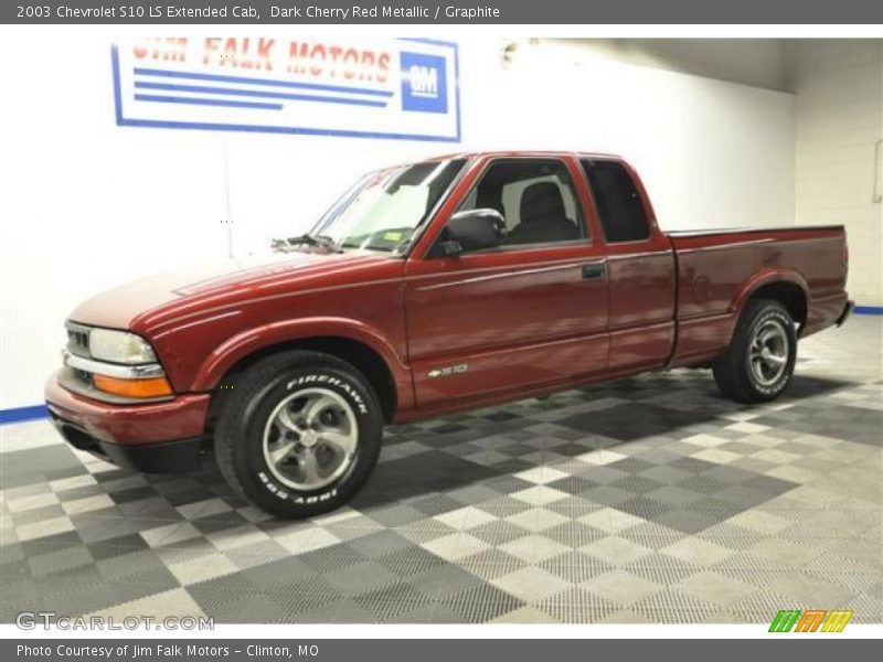 Dark Cherry Red Metallic / Graphite 2003 Chevrolet S10 LS Extended Cab