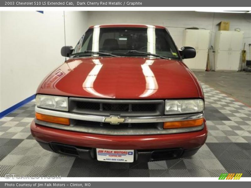Dark Cherry Red Metallic / Graphite 2003 Chevrolet S10 LS Extended Cab