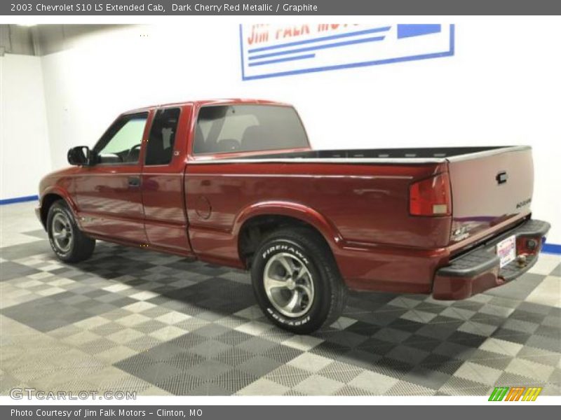 Dark Cherry Red Metallic / Graphite 2003 Chevrolet S10 LS Extended Cab